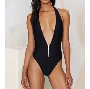 Nasty Gal Plunge Swimsuit